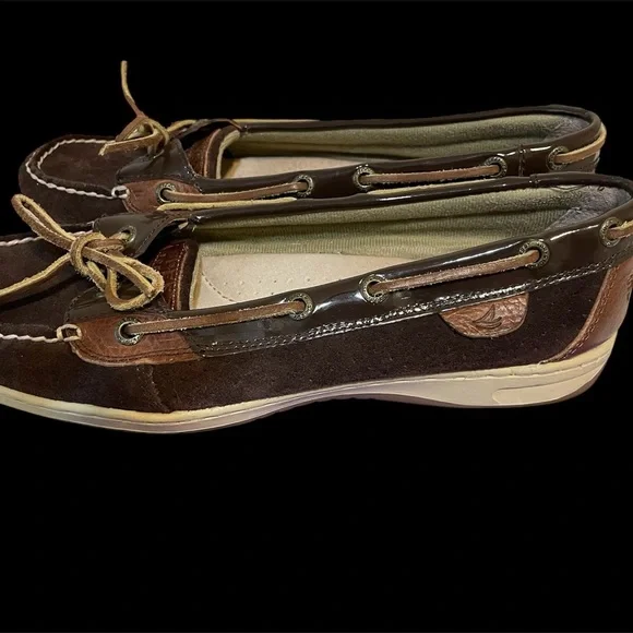 3/$20 Women's Brown Leather Boat Shoes 9.5 - Picture 4 of 5
